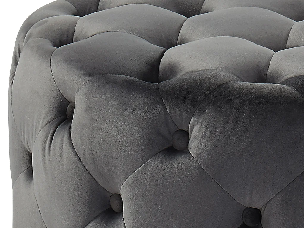Pouf FOURCA en velours - Gris