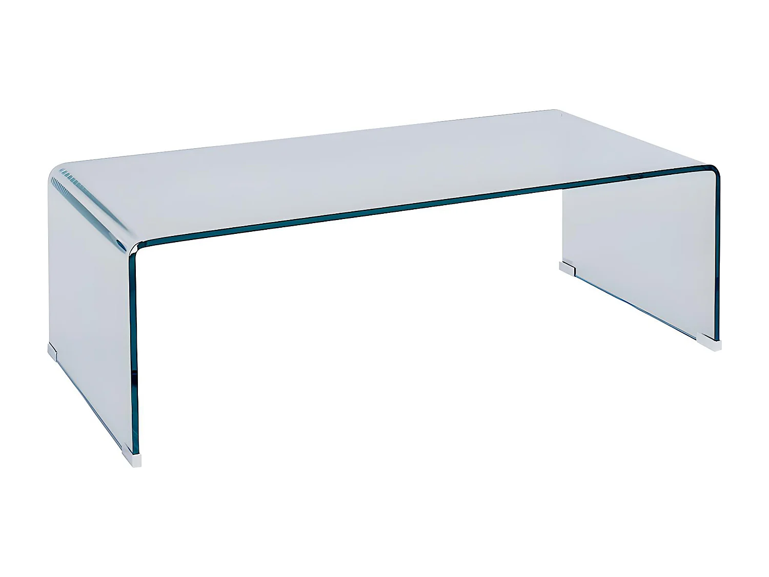 Salontafel ALONZO - Gebogen gehard glas