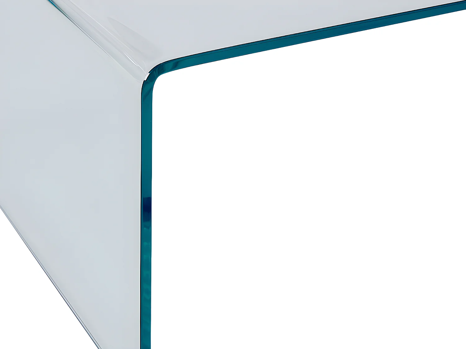 Salontafel ALONZO - Gebogen gehard glas