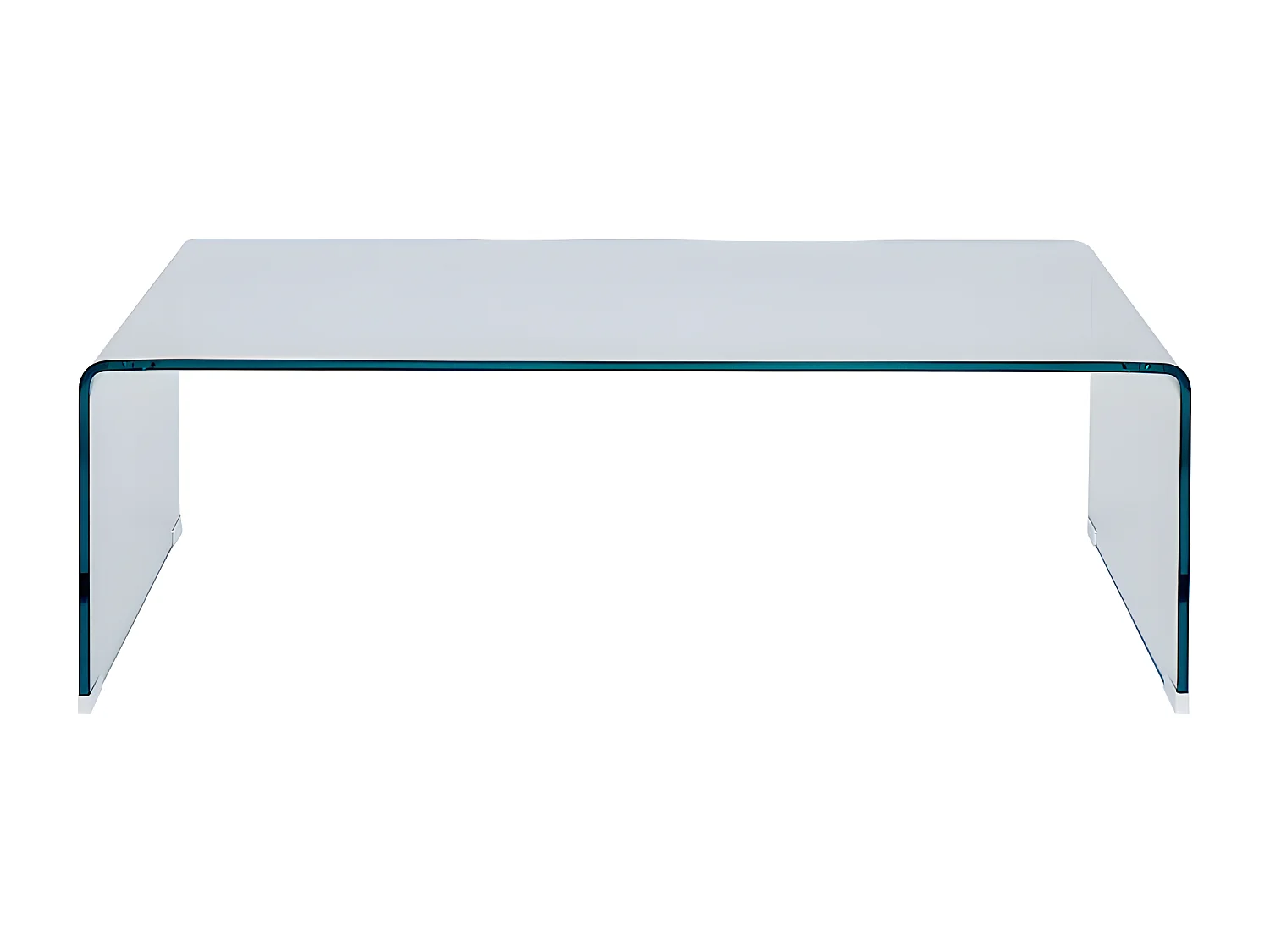 Salontafel ALONZO - Gebogen gehard glas