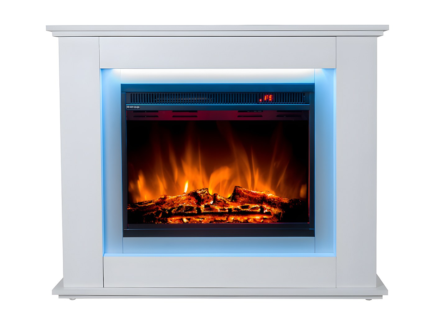 Chimenea eléctrica con marco STROMBOLI – Blanco