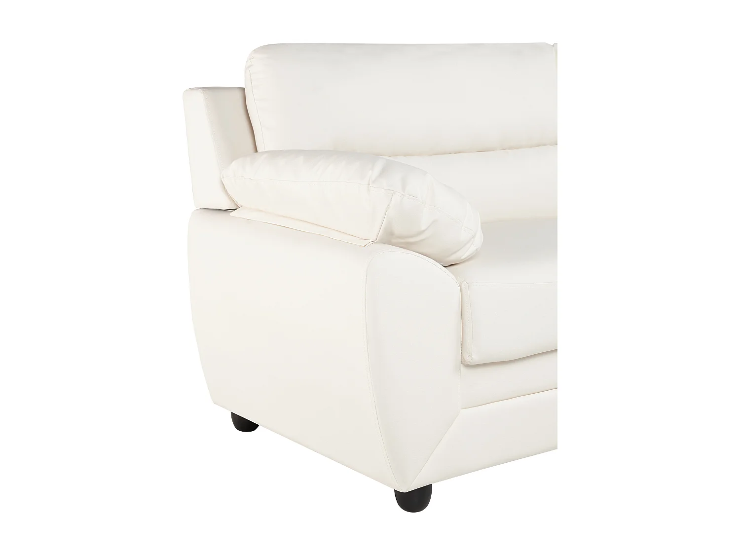 Couchgarnitur 3+2 - Kunstleder - Weiß - MANOA