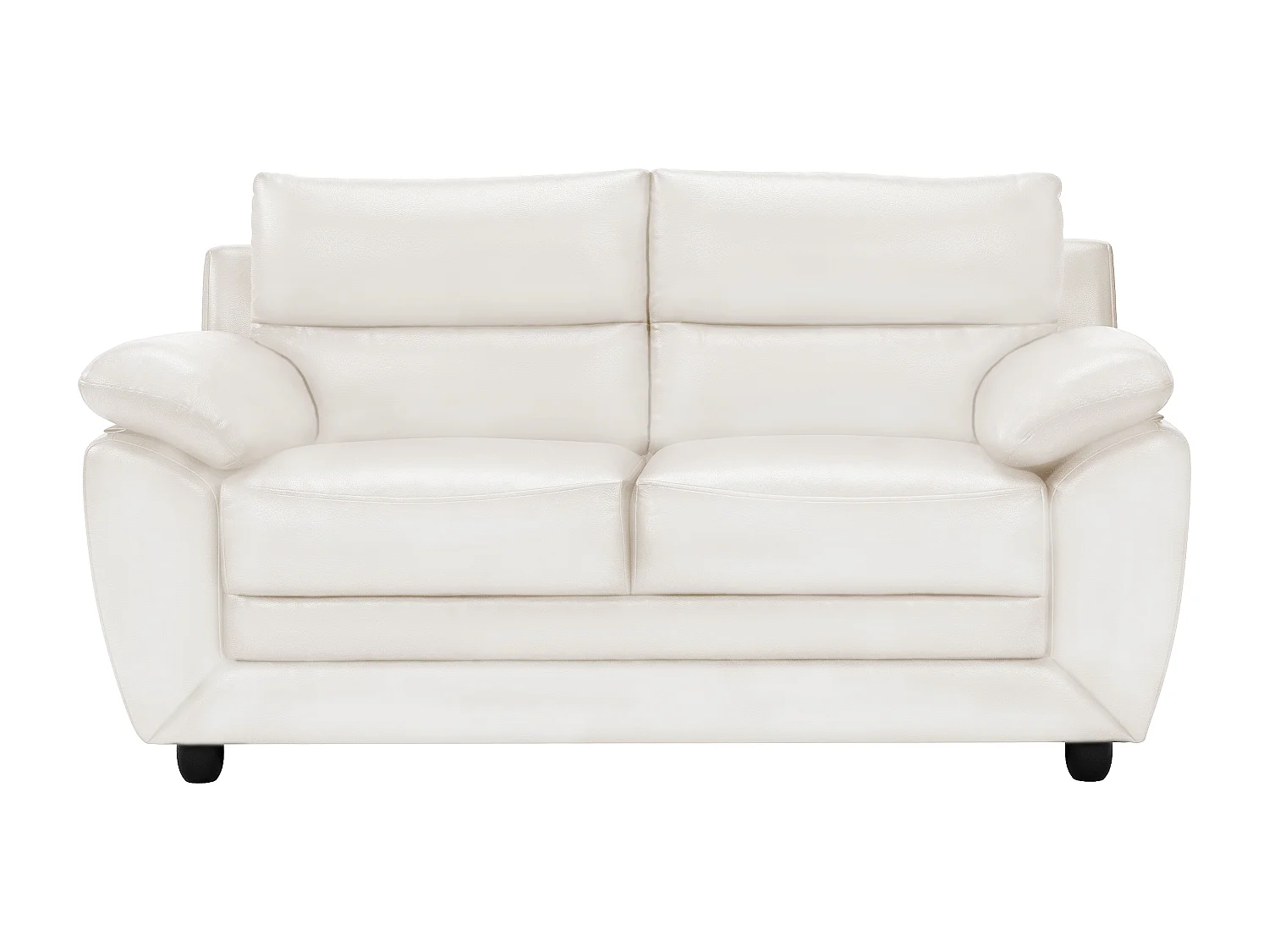 Couchgarnitur 3+2 - Kunstleder - Weiß - MANOA