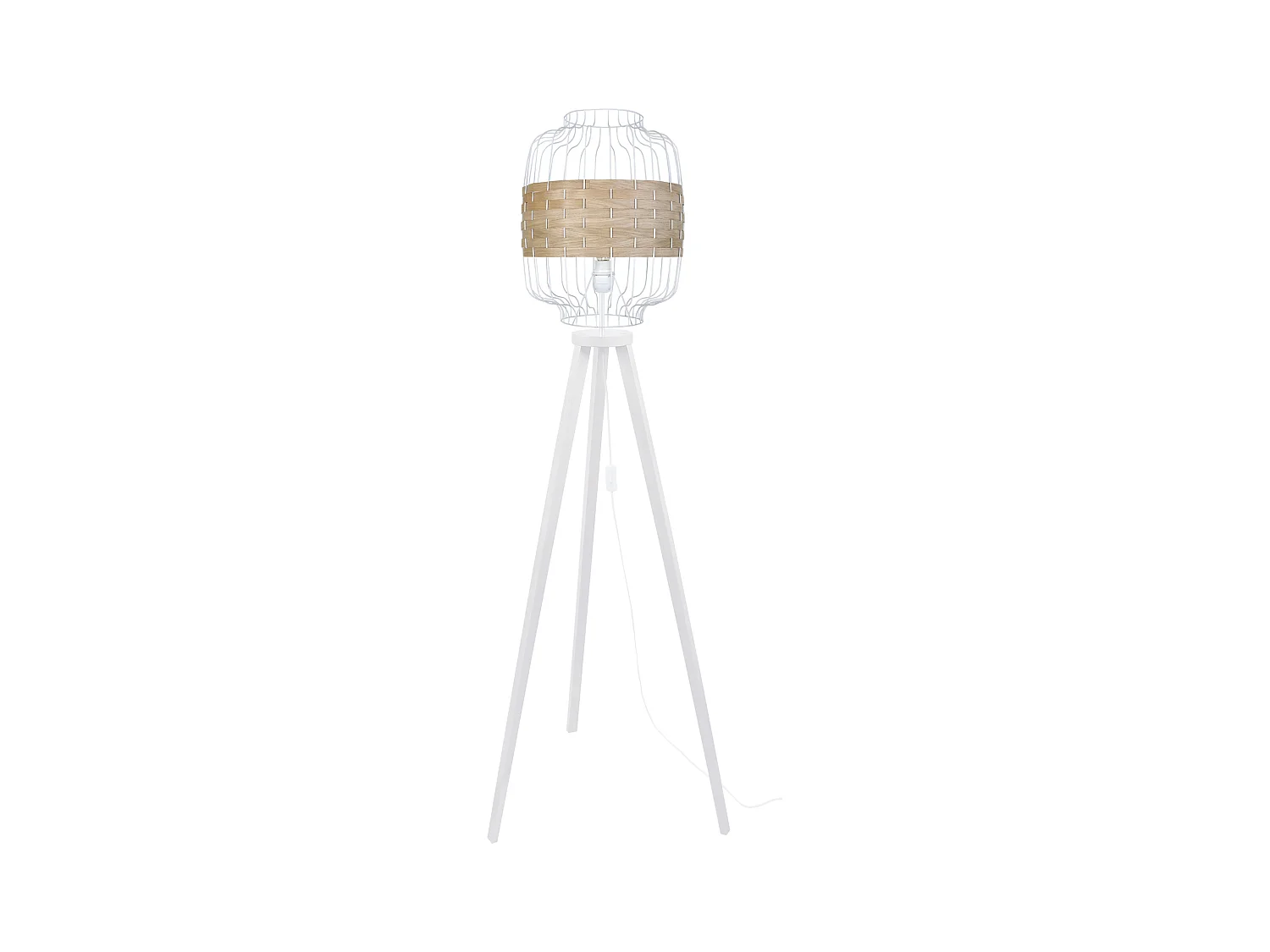 Lampadaire TOSEL ,bois,Blanc   ,H 170xD40x P 40cm