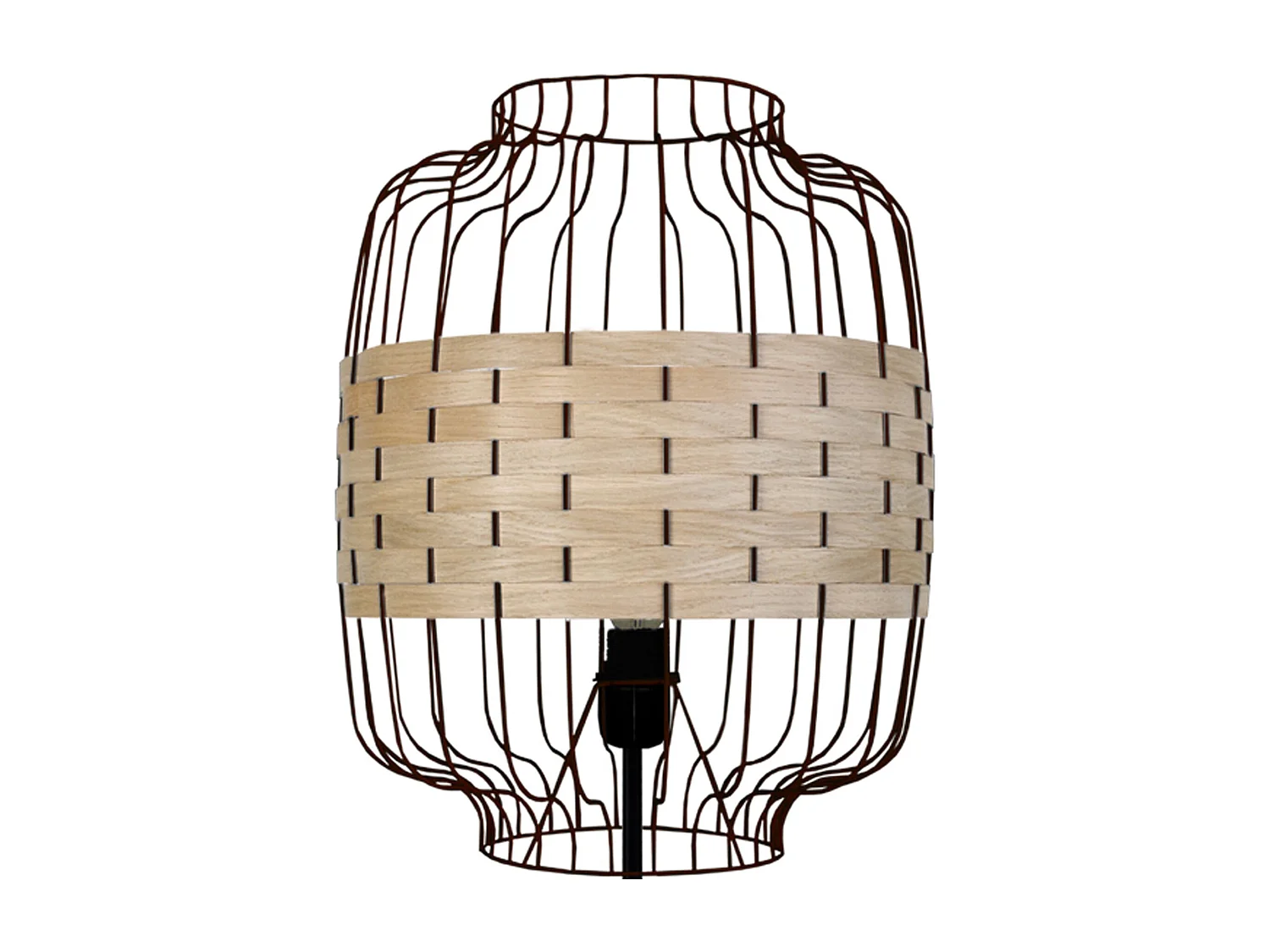 Lampadaire TOSEL ,bois,Noir , H 170xD40xP40cm