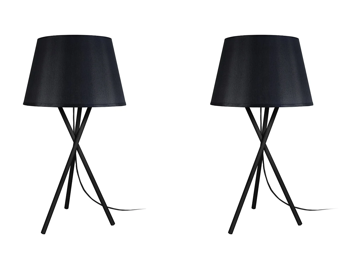 Abajur TOSEL MIDGARD LT2 tecido tripé azul D22 x  H41  cm