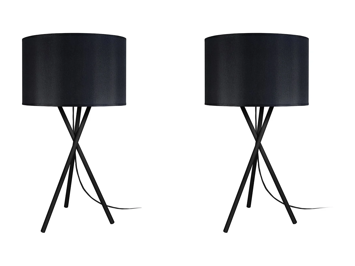 Abajur TOSEL RUHR LT2 tecido tripé Império D19 x  H30  cm