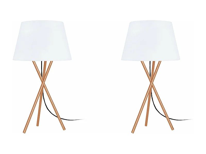 Abajur TOSEL RUHR LT2 tecido tripé cone D19 x  H30  cm