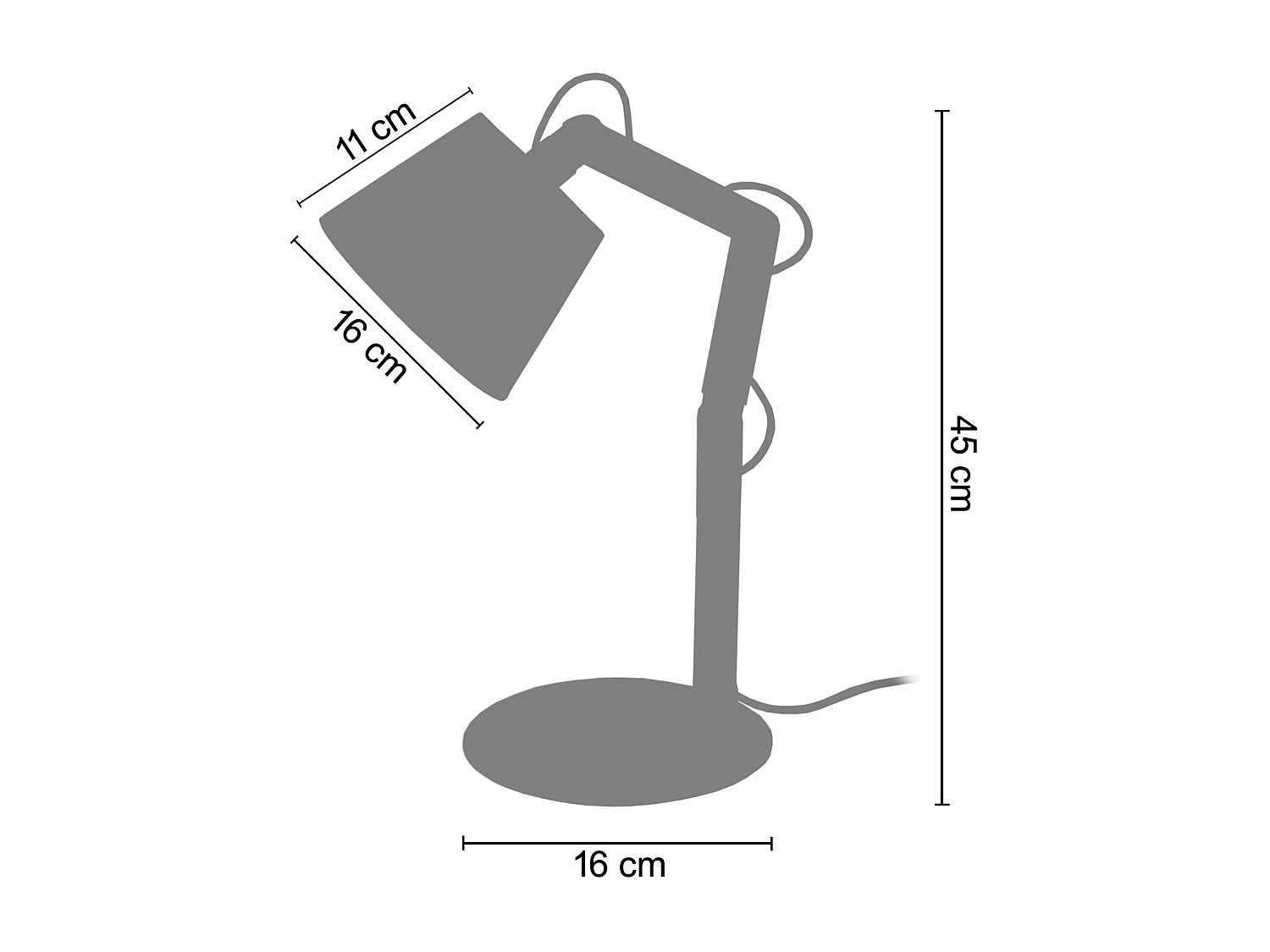 Candeeiro de sala TOSEL ALICIA tecido com fio alumínio D45 x  H64  cm