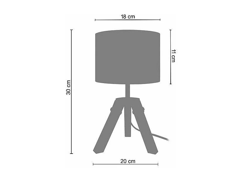 Abajur TOSEL BOIS BOULE LT2 lâmpada decorativa globo vermelho D11 x  H21  cm