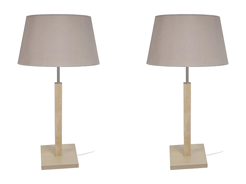 Candeeiro de mesa TOSEL VILI A LT2 tecido coluna preto D25 x  H54  cm