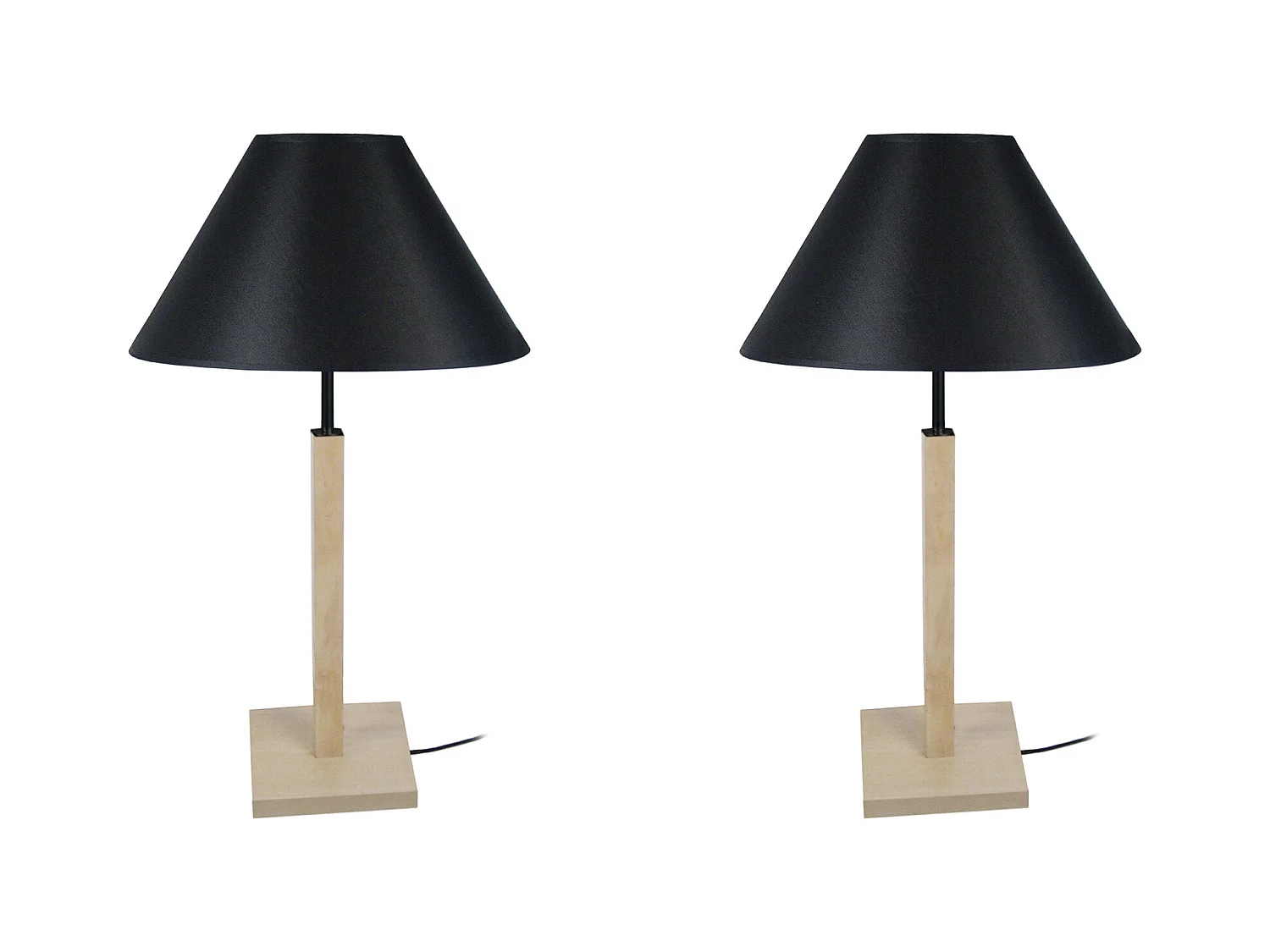 Lampe a Poser TOSEL ,bois,naturel,H56xD 30xP30cm