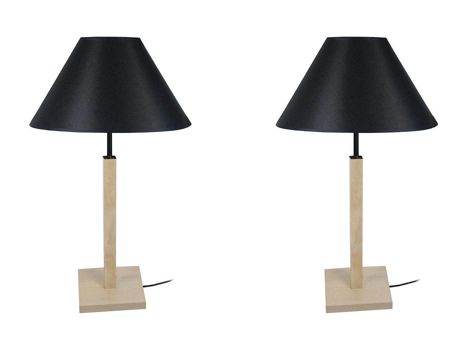 Lámpara de Mesa  TOSEL ,madera,natural,A56xD 30xP30cm