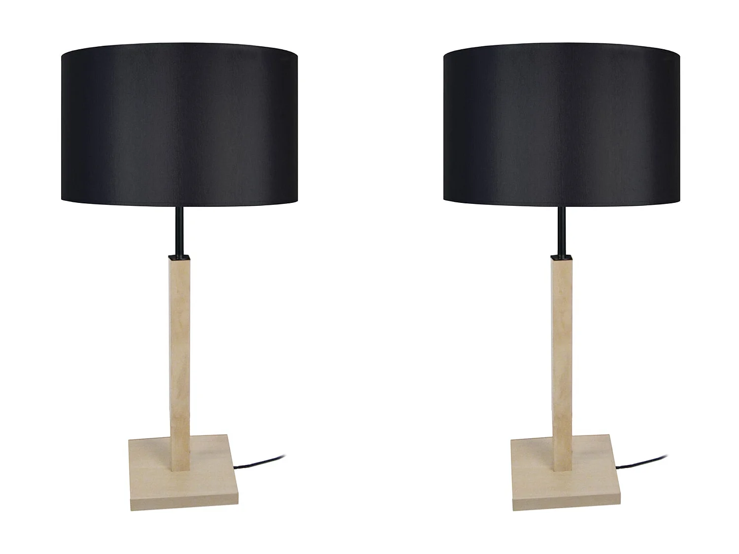 Lampe a Poser TOSEL ,bois,naturel,H54xD30x P30cm