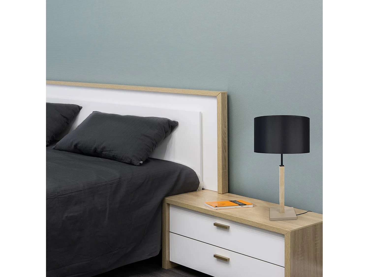 Lampe a Poser TOSEL ,bois,naturel,H54xD30x P30cm