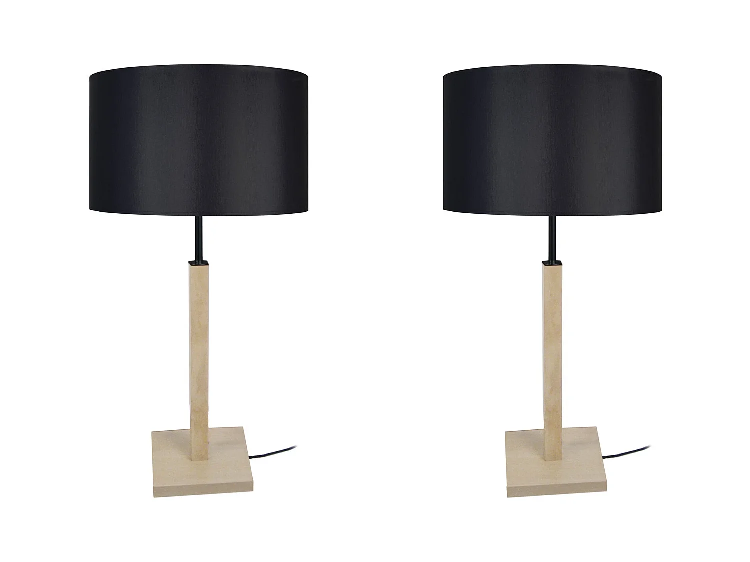 Lampe a Poser TOSEL ,bois,naturel,H54xD30x P30cm