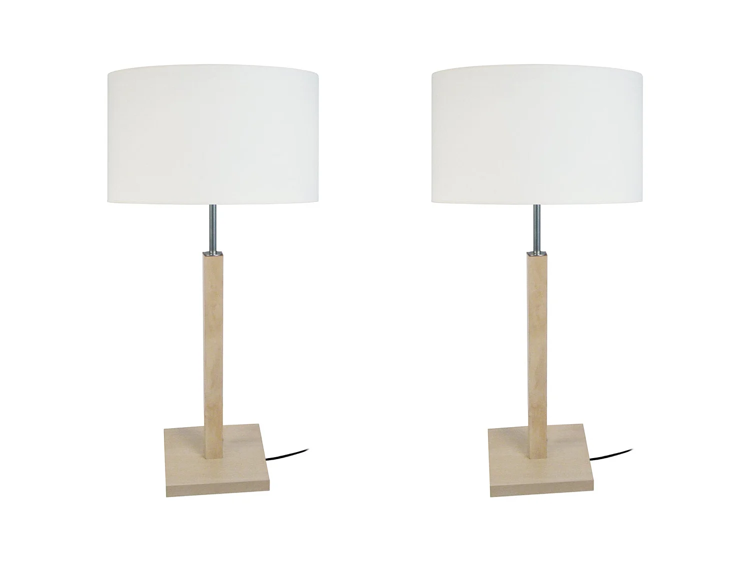 Lampe a Poser TOSEL ,bois,naturel,H54x D30xP 30cm
