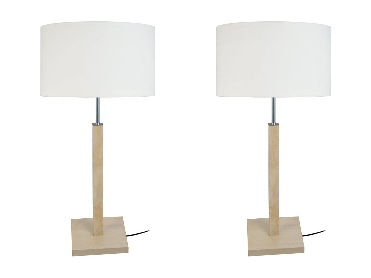 Candeeiro de mesa TOSEL VILI A LT2 tecido coluna preto D30 x  H56  cm