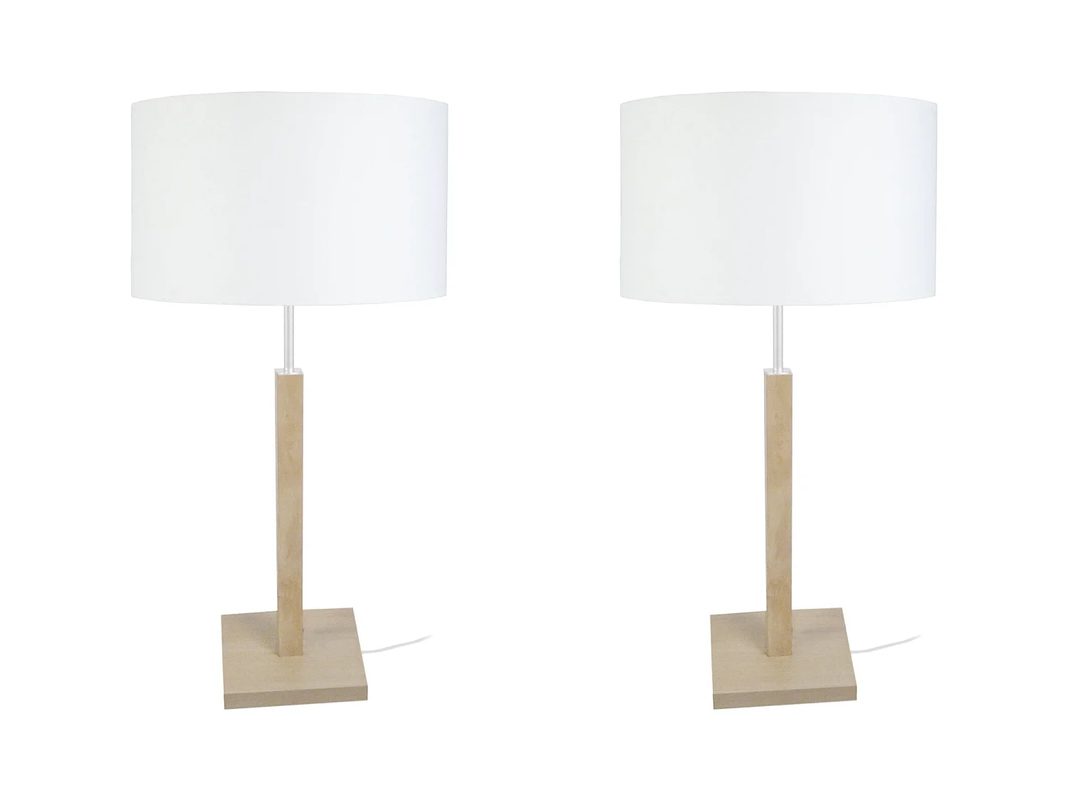 Lampe a Poser TOSEL ,bois,naturel,H54xD30xP30cm