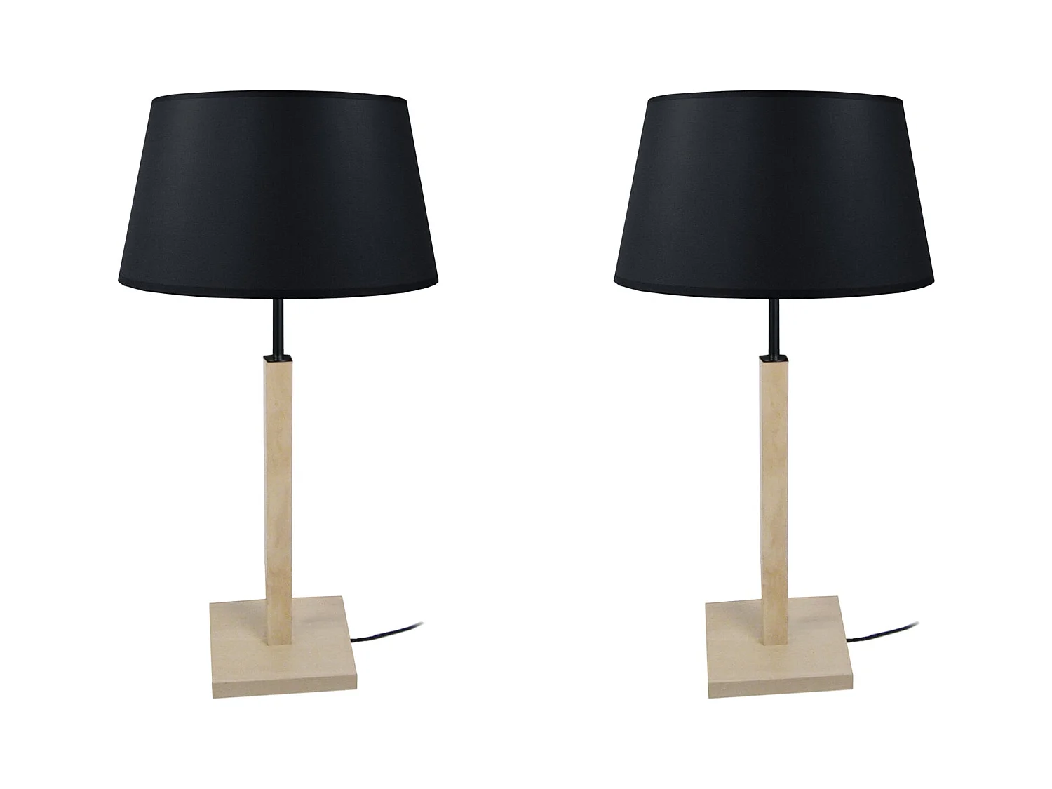 Lampe a Poser TOSEL ,bois,naturel,H56x D 30xP30cm