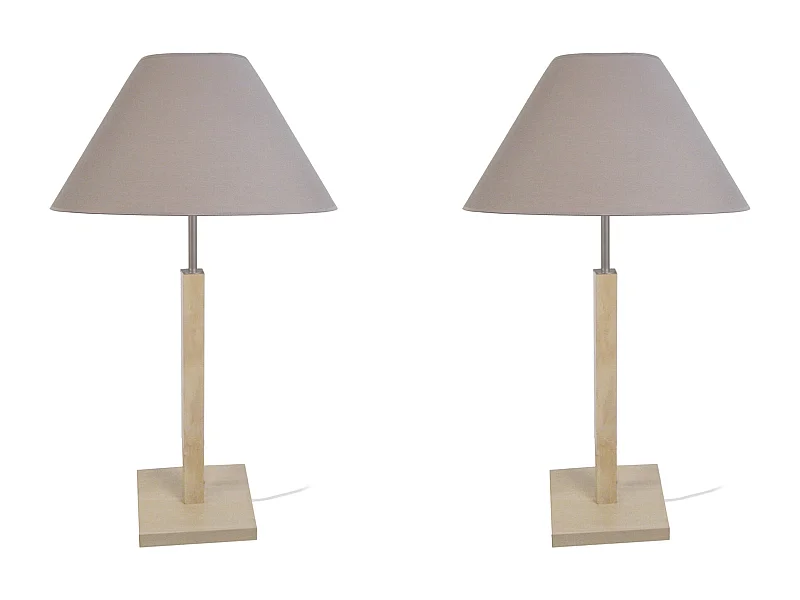 Candeeiro de mesa TOSEL VILI A LT2 tecido coluna  D30 x  H54  cm