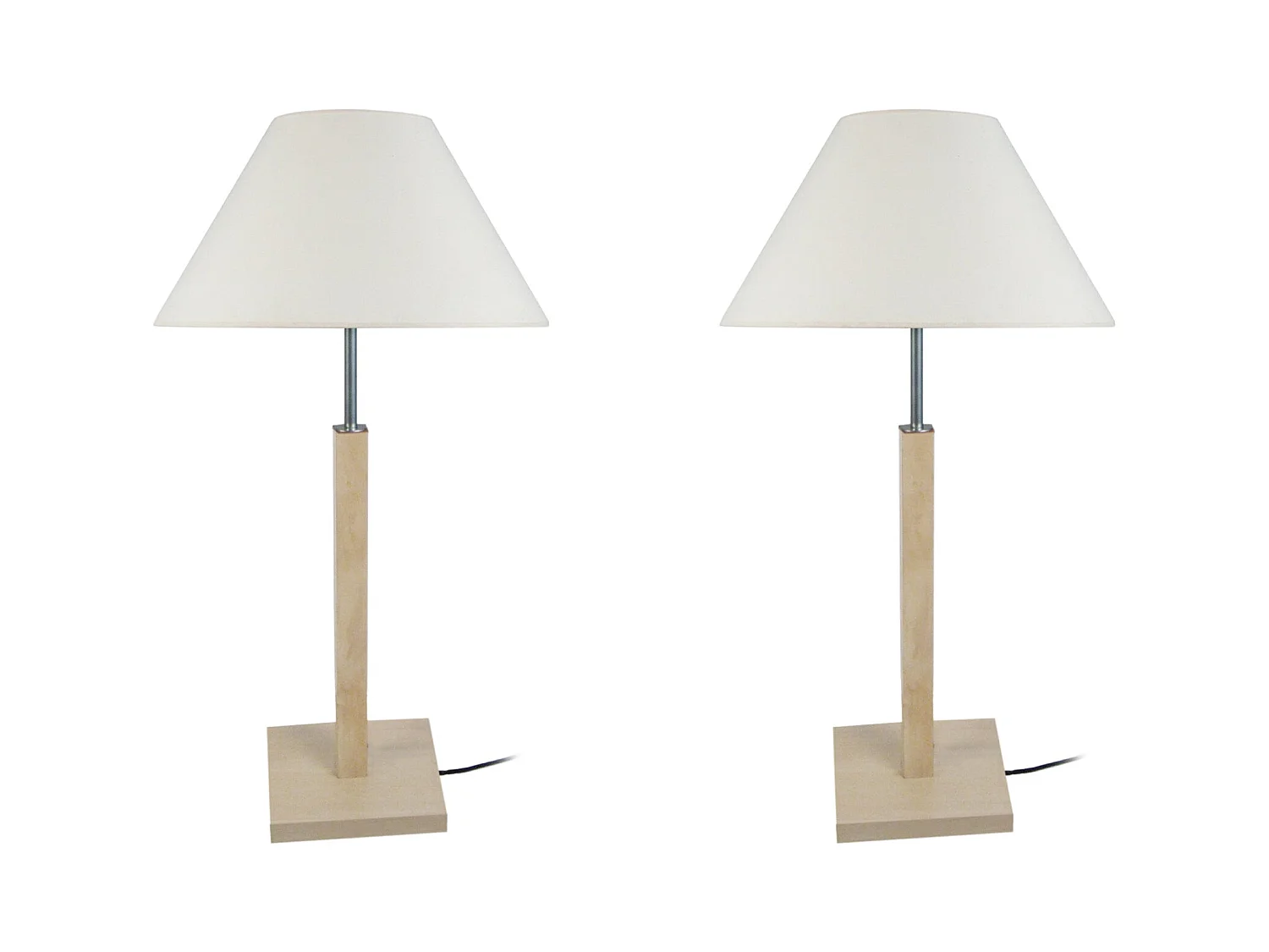 Lampe a Poser TOSEL ,bois,naturel,H56x D 30xP30 cm