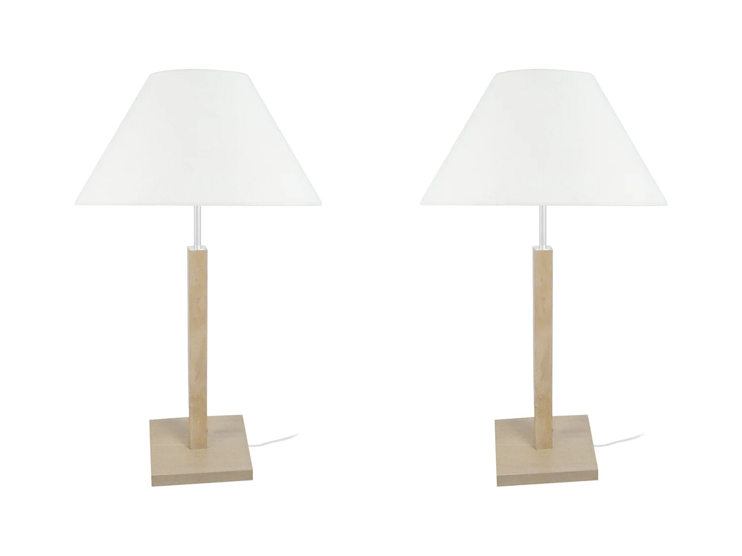 Lampe a Poser TOSEL ,bois,naturel, H 56xD30xP30cm
