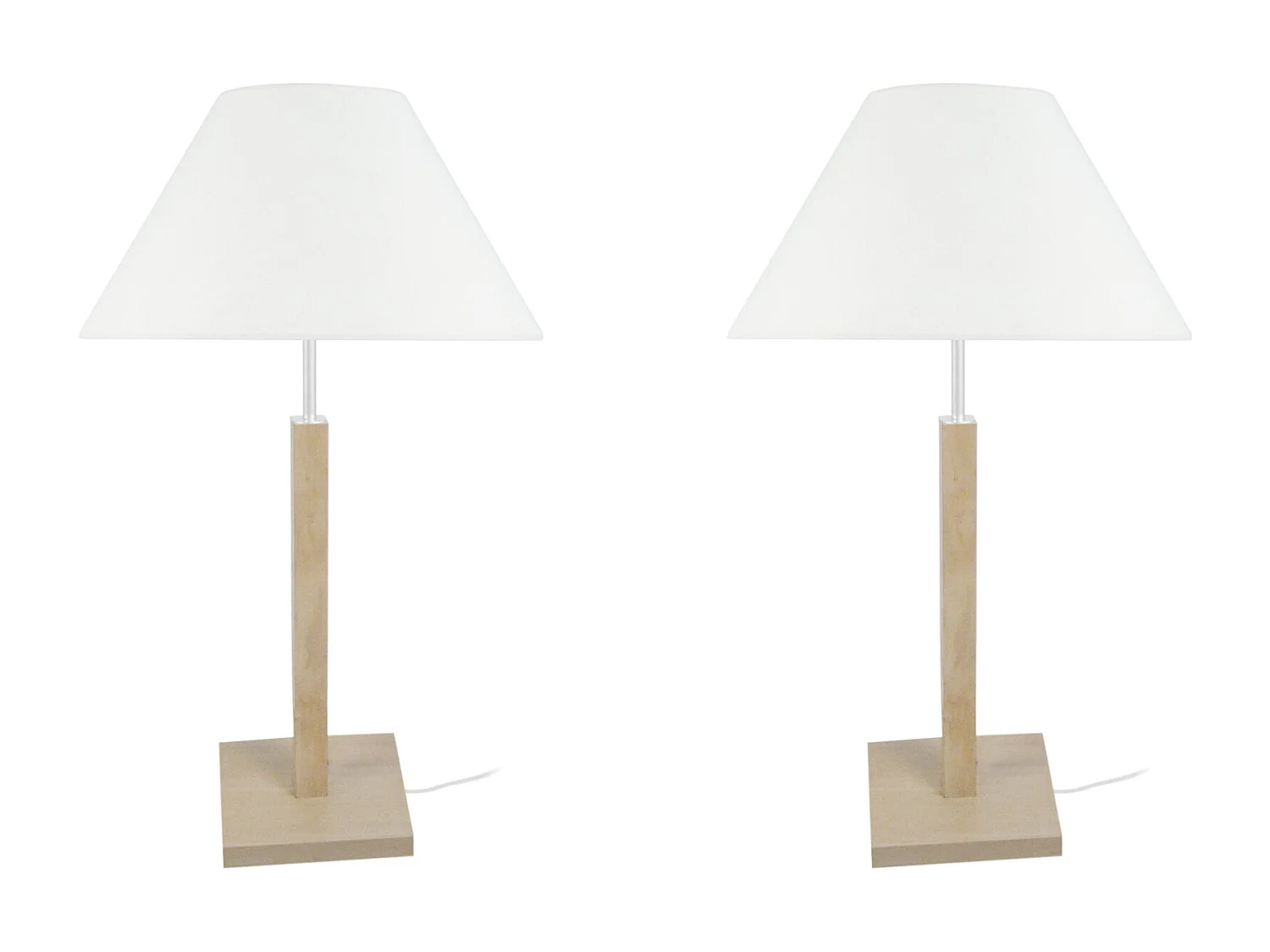 Lámpara de Mesa  TOSEL , madera,natural, A 56xD30xP30cm