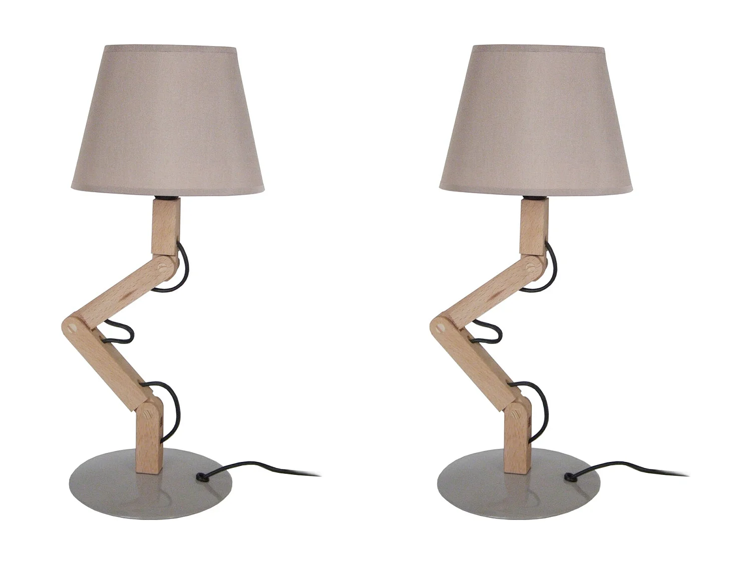 Abajur TOSEL MARY B LT2 tecido cilindro preto D16 x  H24  cm