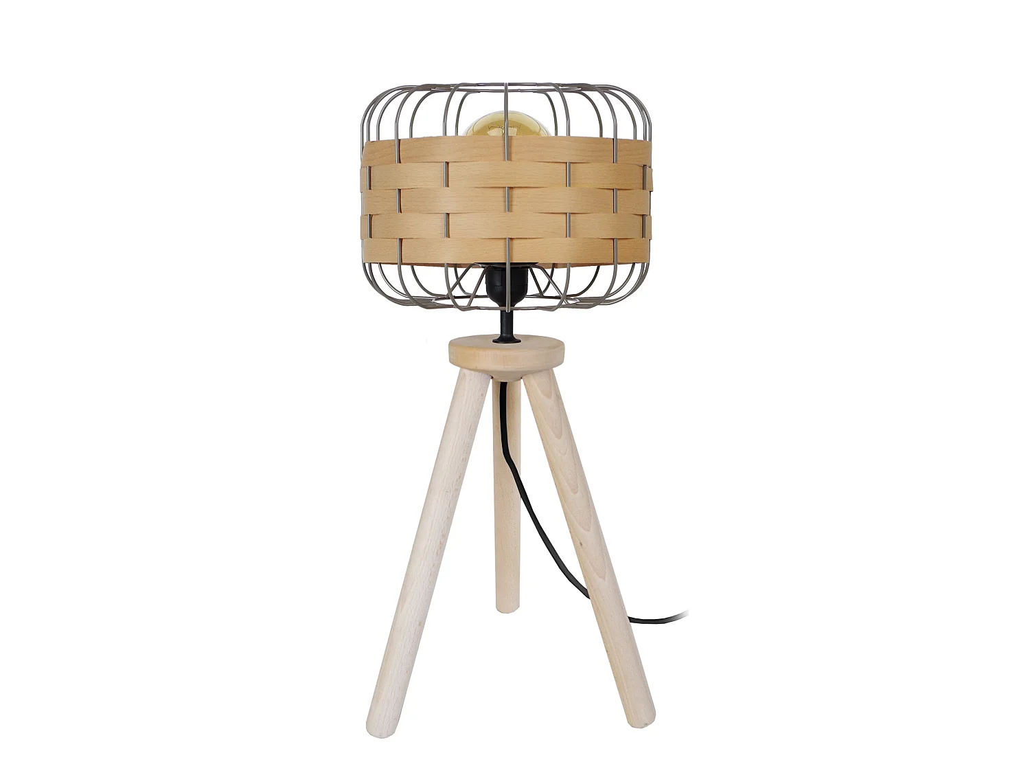 Candeeiro de sala TOSEL HELSINKI tecido geométrico lilás D40 x  H54  cm