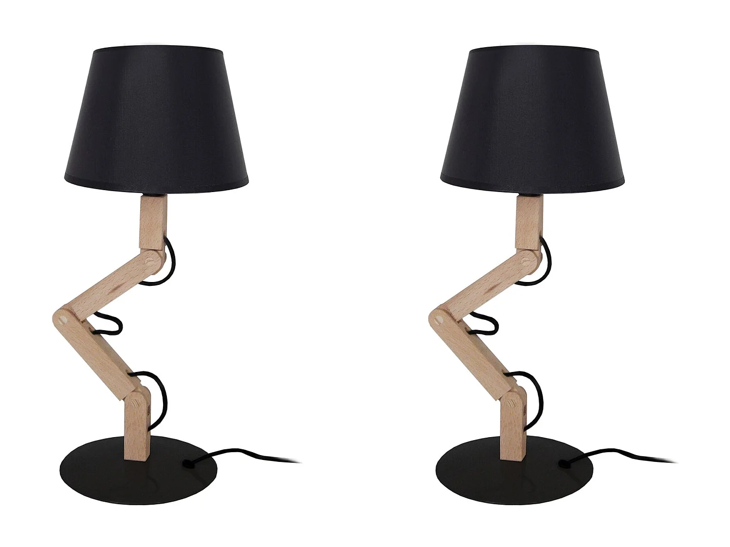 Lámpara de Mesa  TOSEL ,madera,natural,A45xD45xP 16cm