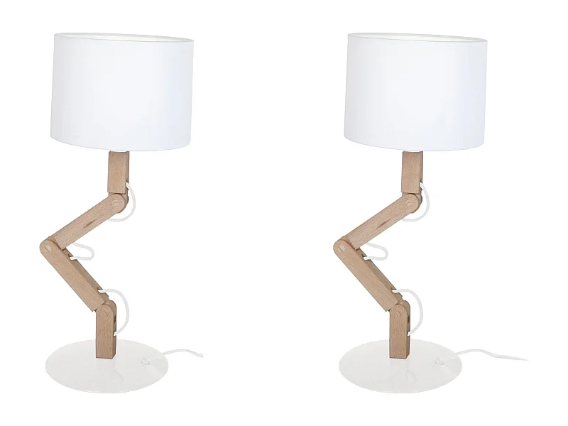 Abajur TOSEL RACHEL LT2 tecido oval branco D16 x  H22  cm