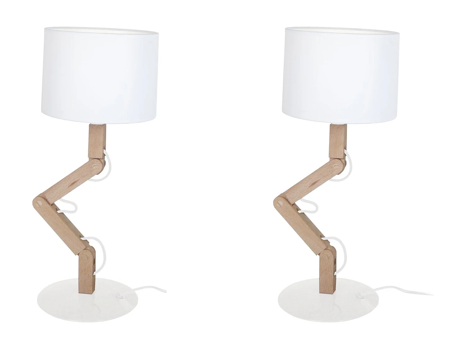 Abajur TOSEL RACHEL LT2 tecido oval branco D16 x  H22  cm