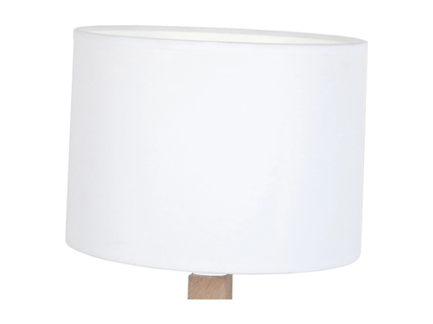 Abajur TOSEL RACHEL LT2 tecido oval branco D16 x  H22  cm