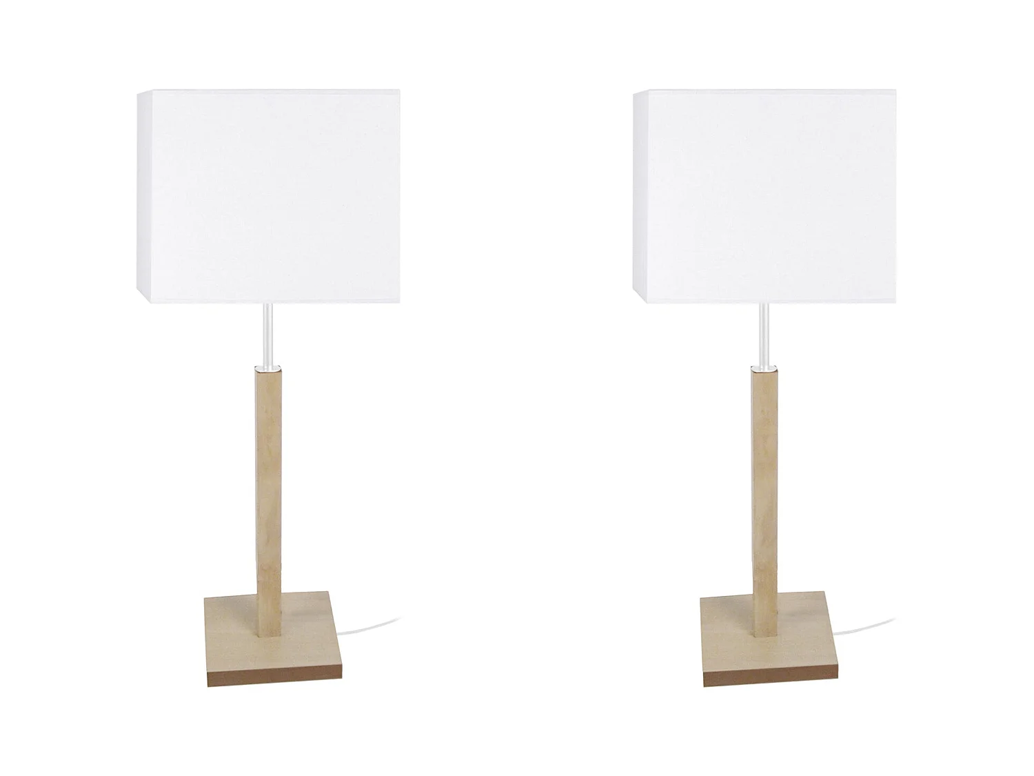 Lampe a Poser TOSEL ,bois,naturel,H51xD20xP20cm