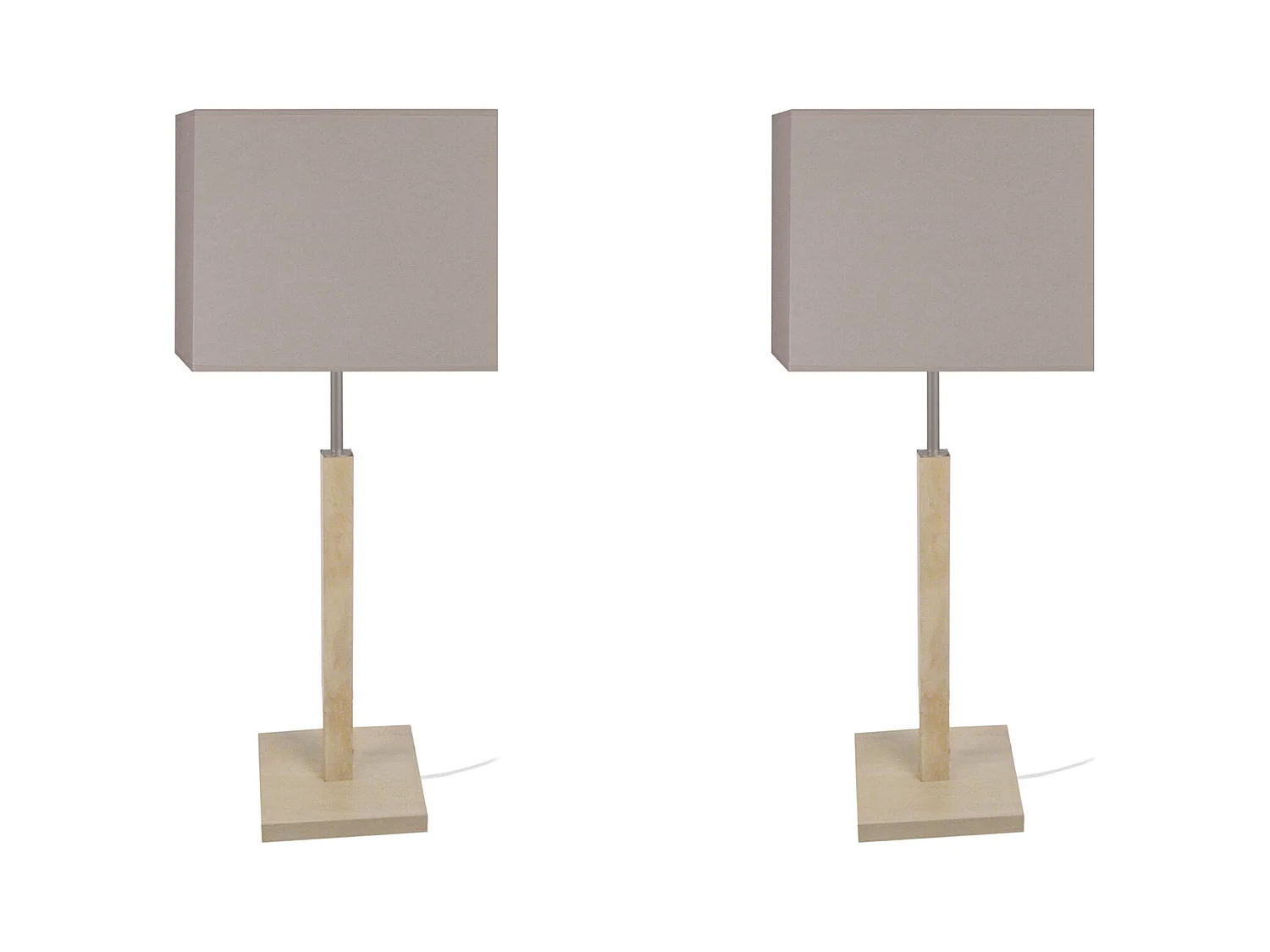 Lampe a Poser TOSEL ,bois,naturel,H51x D 20xP20cm