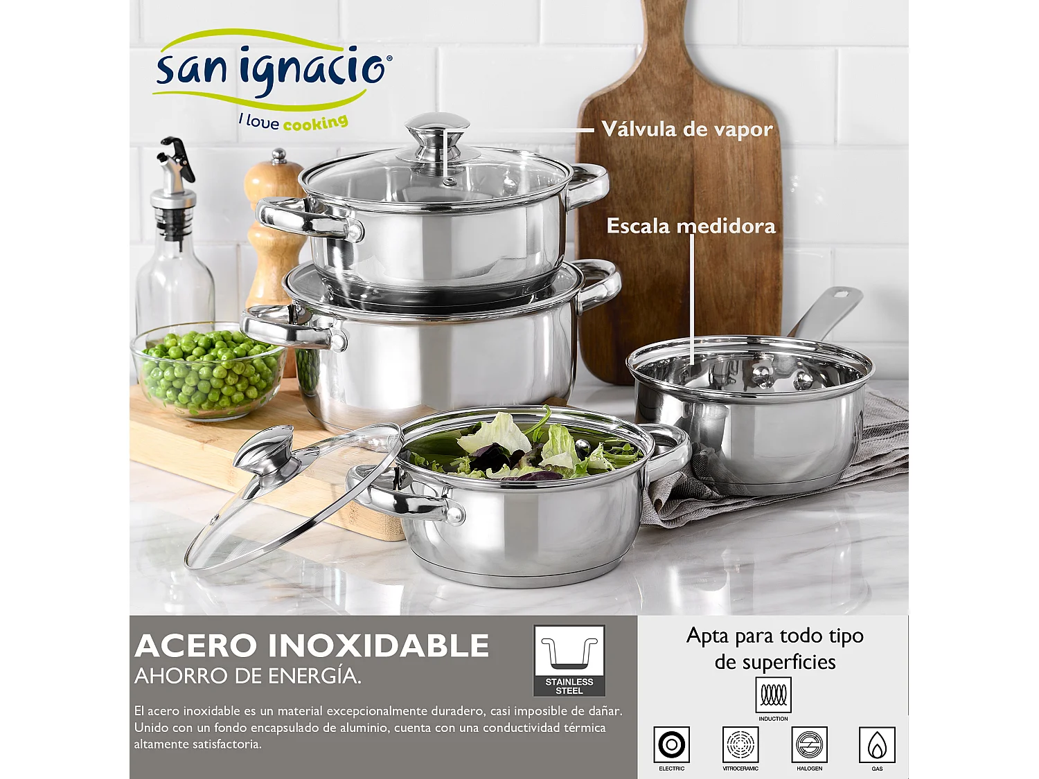 7 pièces en acier inoxydable en acier en acier en acier