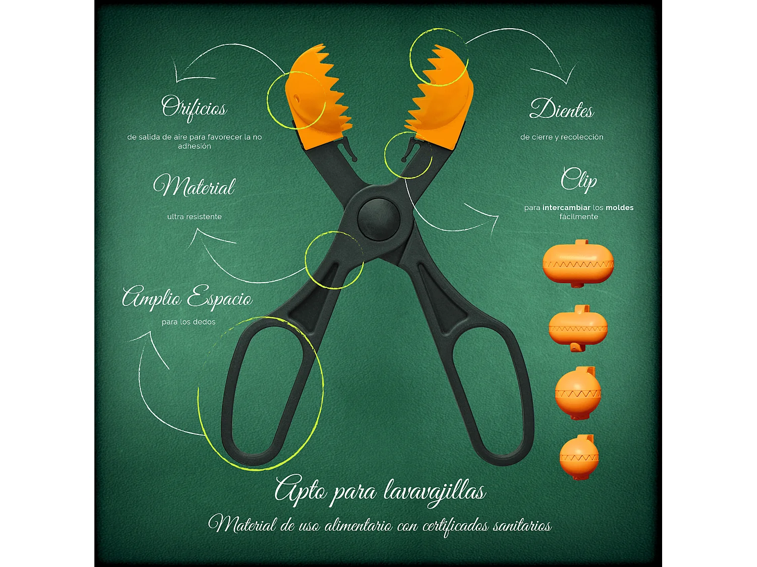 Pack de 3 casseroles san ignacio ø16cm ø20cm ø24cm + ustensile multi-usages avec 4 moules interchangeables