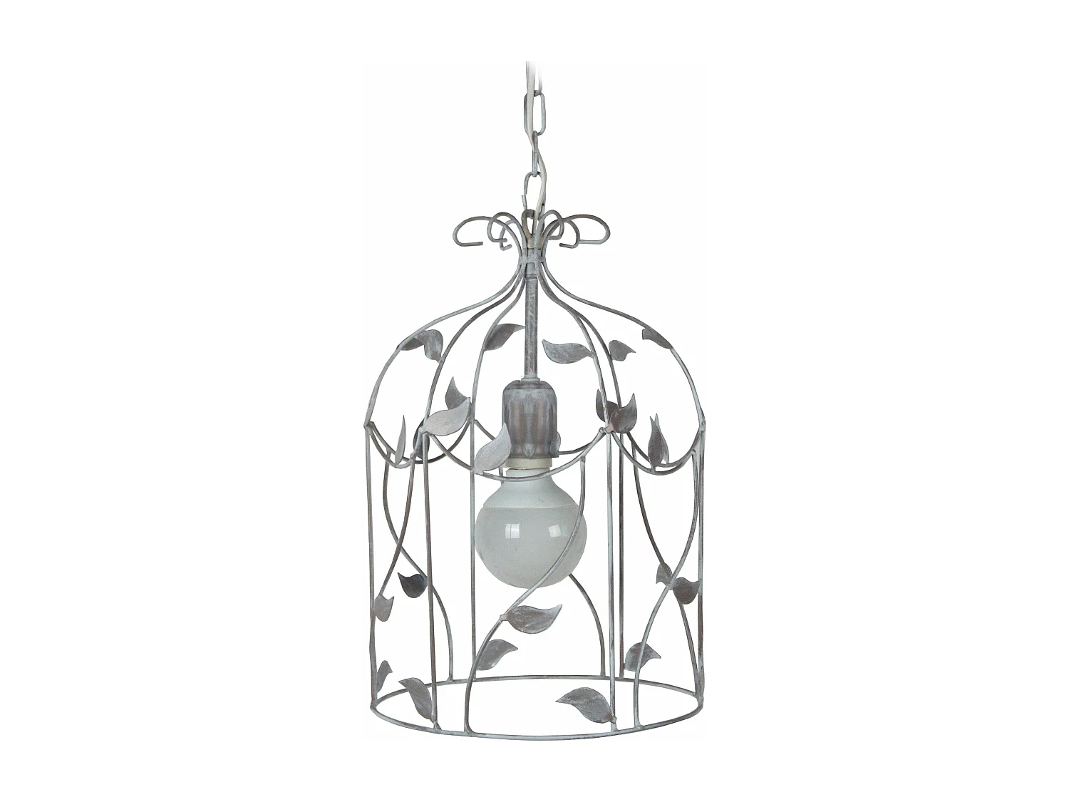 Suspension cage ronde taupe 96 cm.