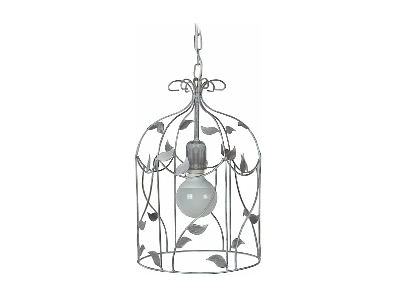 Suspension cage ronde taupe 96 cm.