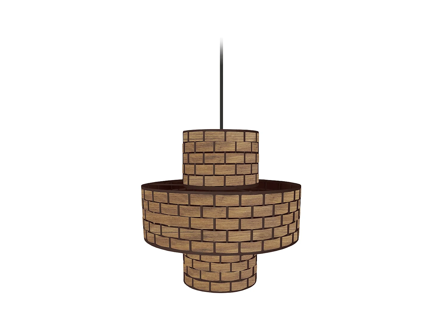Suspension métal marron bois africain 97 cm.