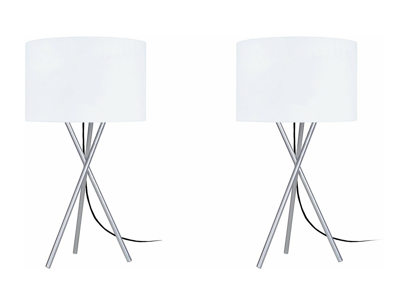 Lot De 2 Lampes Projecteurs Besnard Sur Trépied - Style Industriel Argenté (occasion)