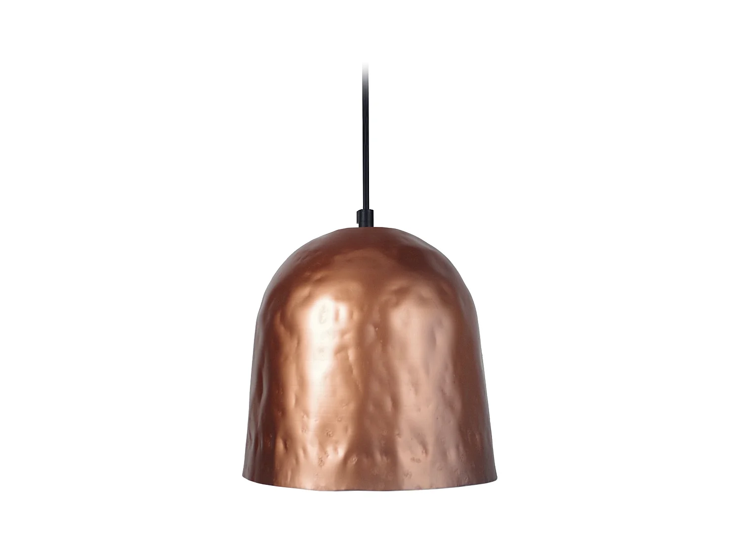 Suspension ogive martelé  cuivre 80 cm.