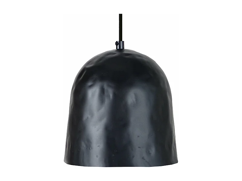 Suspension ogive martelé  noir 80 cm.