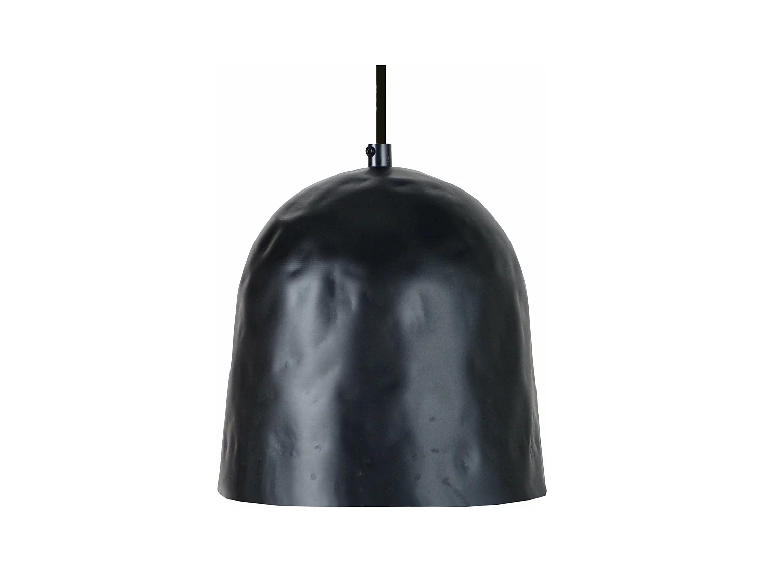 Suspension ogive martelé  noir 80 cm.