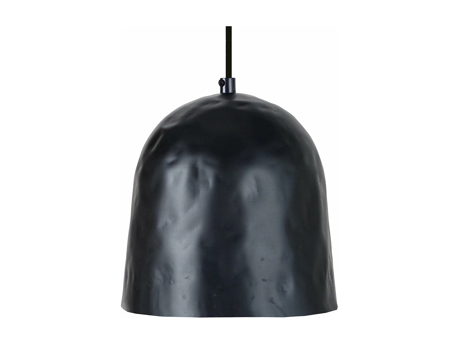 Suspension ogive martelé  noir 80 cm.