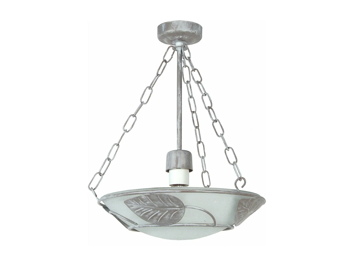 Suspensão TOSEL  EGLANTINE metal cúpula amarelo D30 x  H110  cm