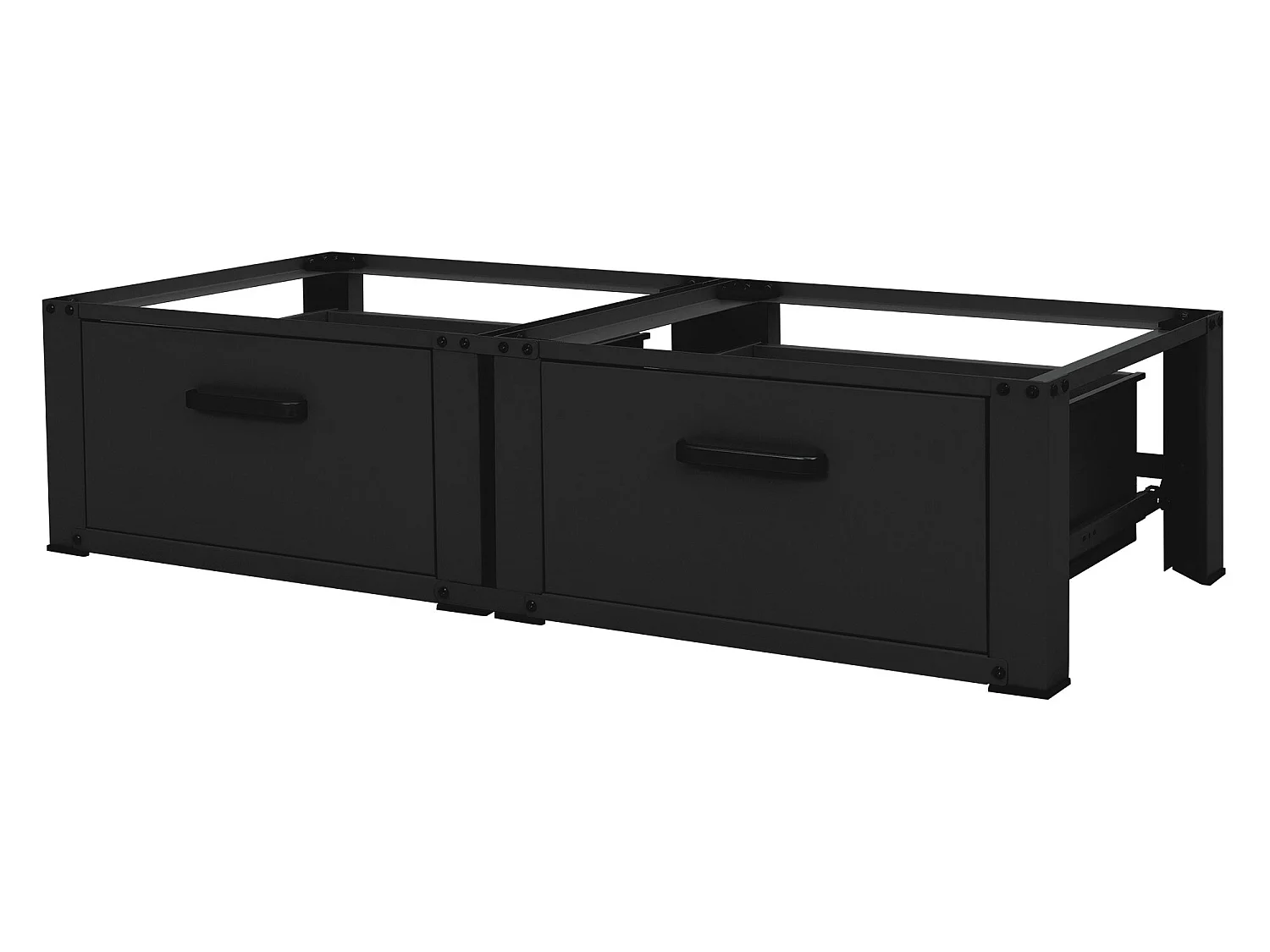 Socle machine à laver double avec tiroirs base sèche-linge noir ML-DESIGN
