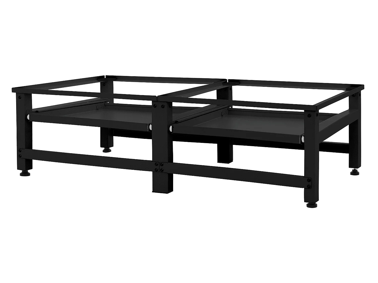 Zócalo lavadora doble con balda base secadora negra ML-DESIGN