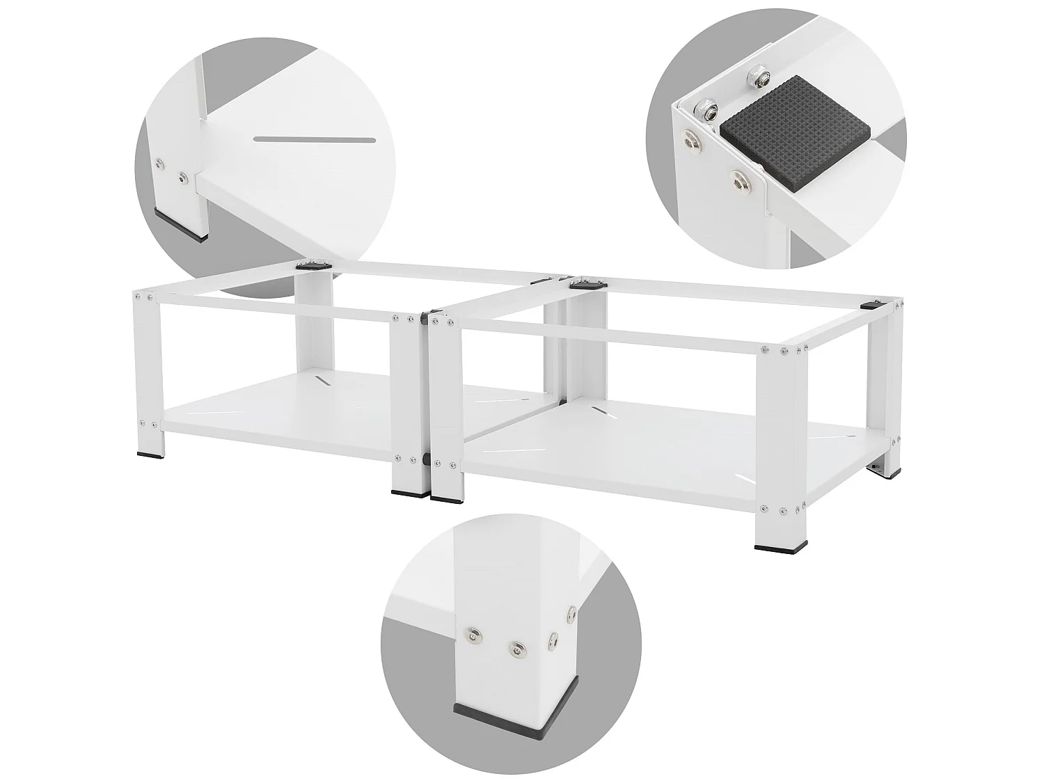 Zócalo lavadora doble con balda base 150 kg/soporte ML-DESIGN